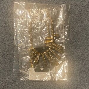 Gold Statement Bar Necklace